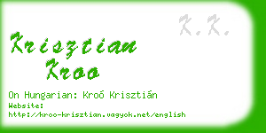krisztian kroo business card